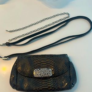 Brighton Snake Print Chain and Crossbody strap handbag